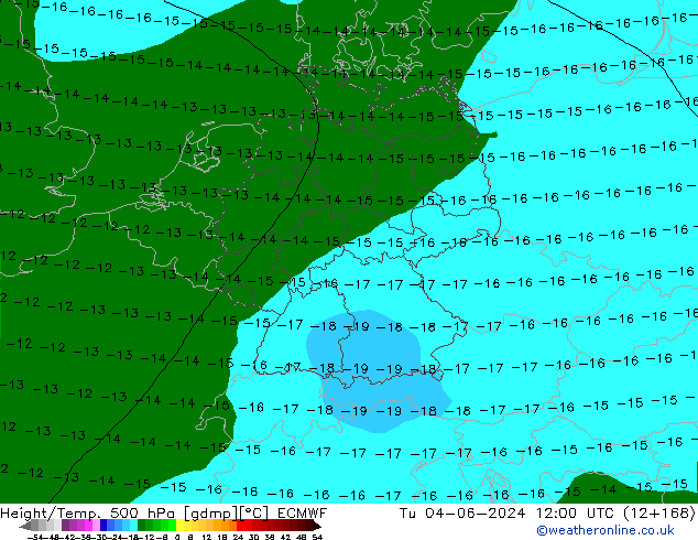 Z500/Rain (+SLP)/Z850 ECMWF вт 04.06.2024 12 UTC