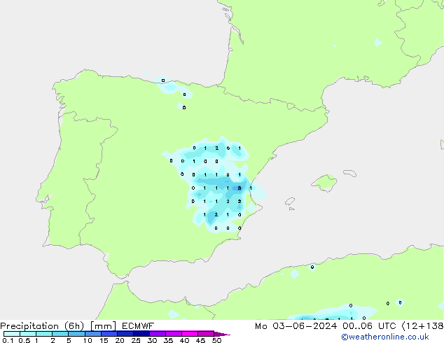 Z500/Yağmur (+YB)/Z850 ECMWF Pzt 03.06.2024 06 UTC