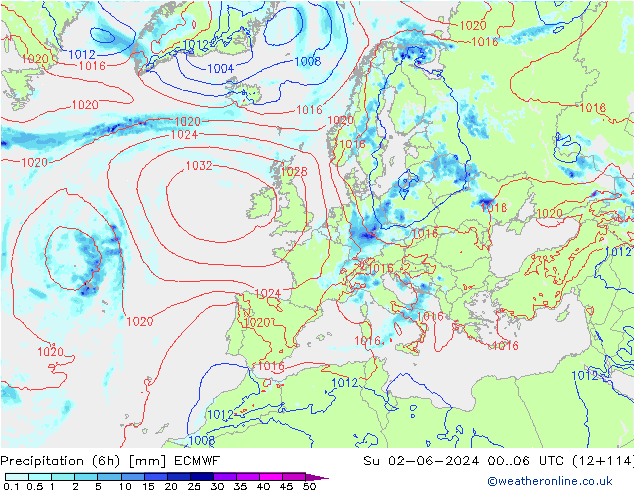 Z500/Rain (+SLP)/Z850 ECMWF nie. 02.06.2024 06 UTC