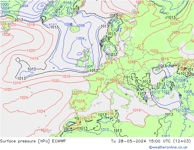 pression de l'air ECMWF mar 28.05.2024 15 UTC