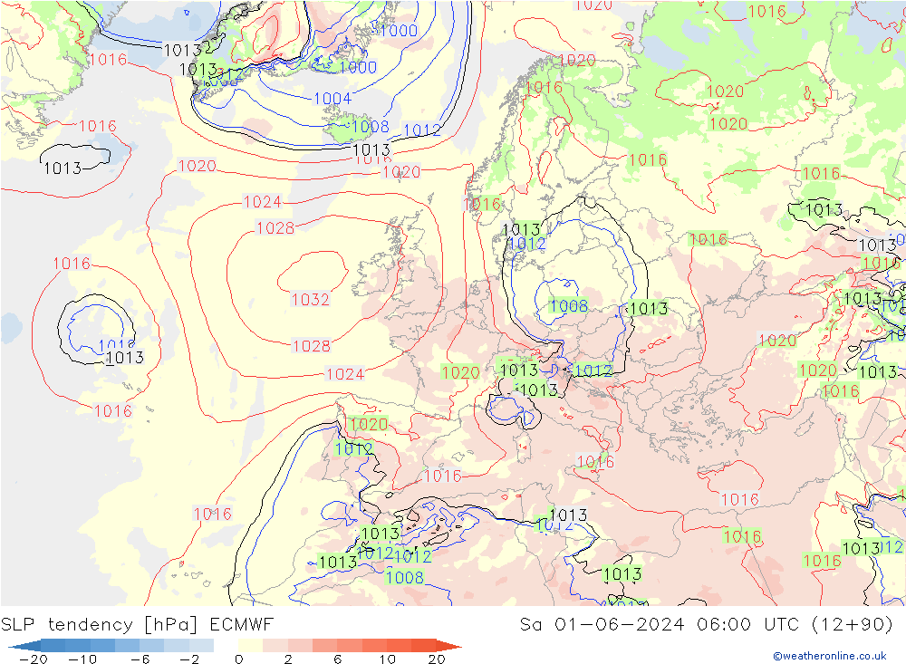 tendencja ECMWF so. 01.06.2024 06 UTC