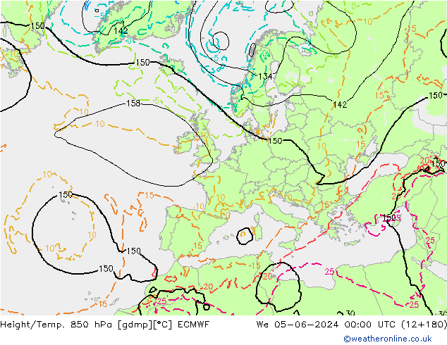 Z500/Rain (+SLP)/Z850 ECMWF śro. 05.06.2024 00 UTC