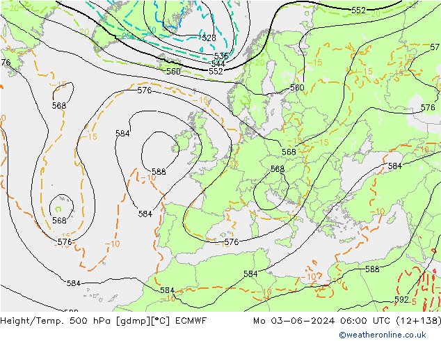 Z500/Regen(+SLP)/Z850 ECMWF ma 03.06.2024 06 UTC