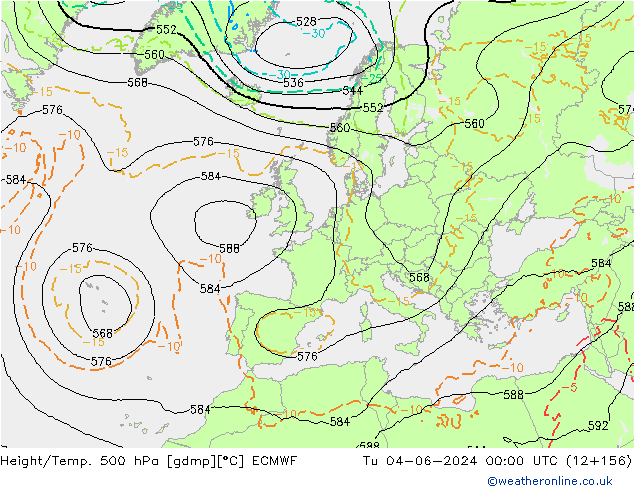 Z500/Rain (+SLP)/Z850 ECMWF Ter 04.06.2024 00 UTC