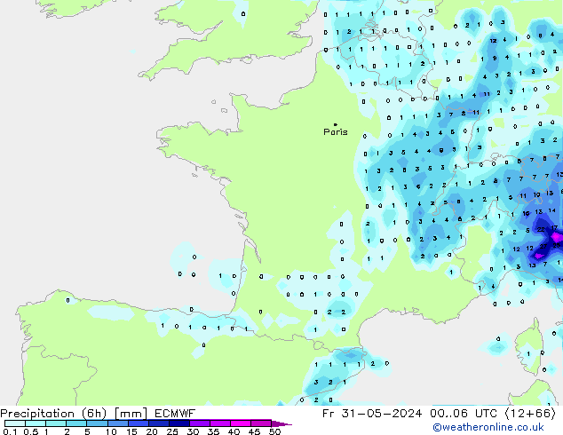 Z500/Rain (+SLP)/Z850 ECMWF Sex 31.05.2024 06 UTC