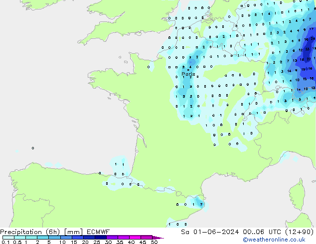 Z500/Rain (+SLP)/Z850 ECMWF sam 01.06.2024 06 UTC