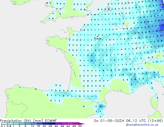 Z500/Rain (+SLP)/Z850 ECMWF Sa 01.06.2024 12 UTC