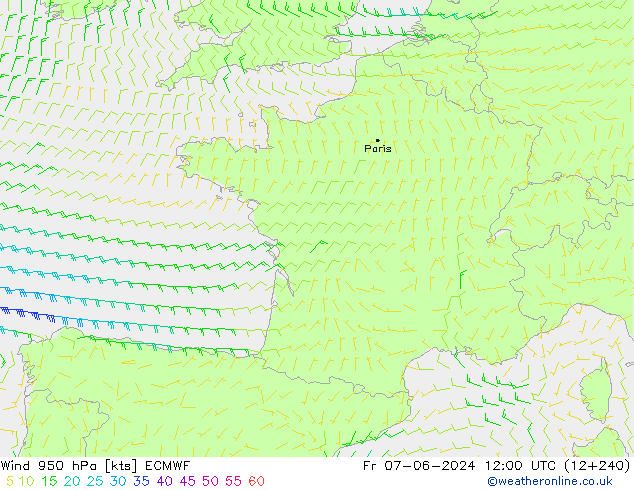  950 hPa ECMWF  07.06.2024 12 UTC