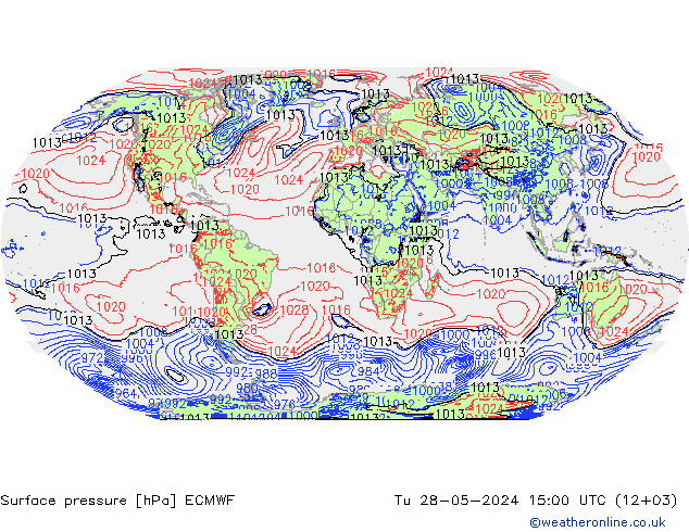 Surface pressure ECMWF Tu 28.05.2024 15 UTC