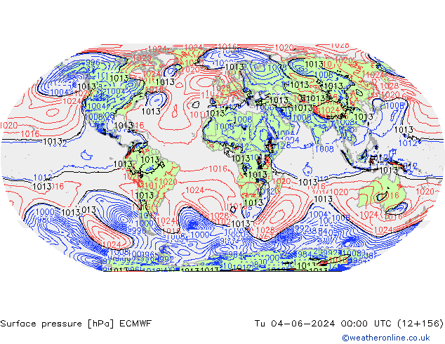 Bodendruck ECMWF Di 04.06.2024 00 UTC