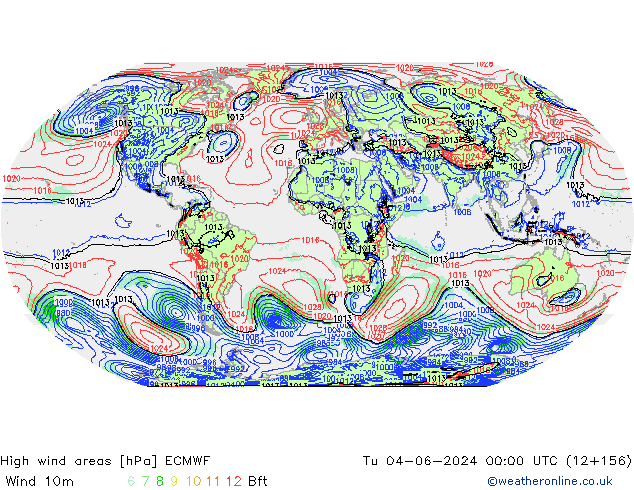 High wind areas ECMWF  04.06.2024 00 UTC