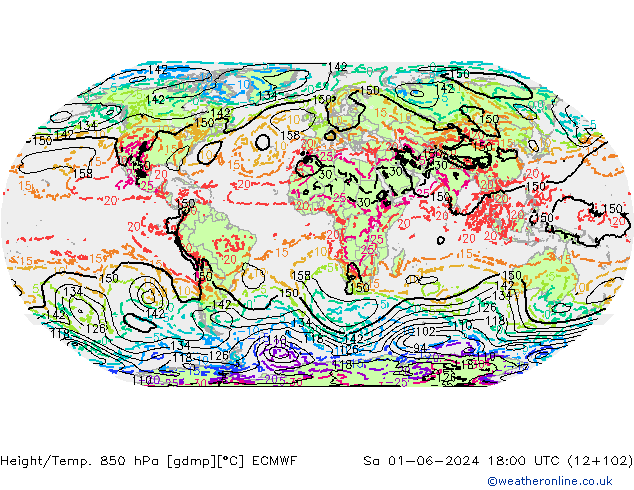 Z500/Rain (+SLP)/Z850 ECMWF Sa 01.06.2024 18 UTC