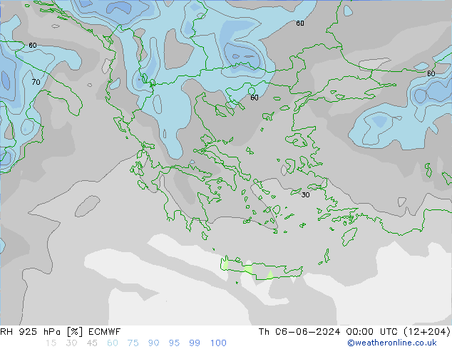 925 hPa Nispi Nem ECMWF Per 06.06.2024 00 UTC