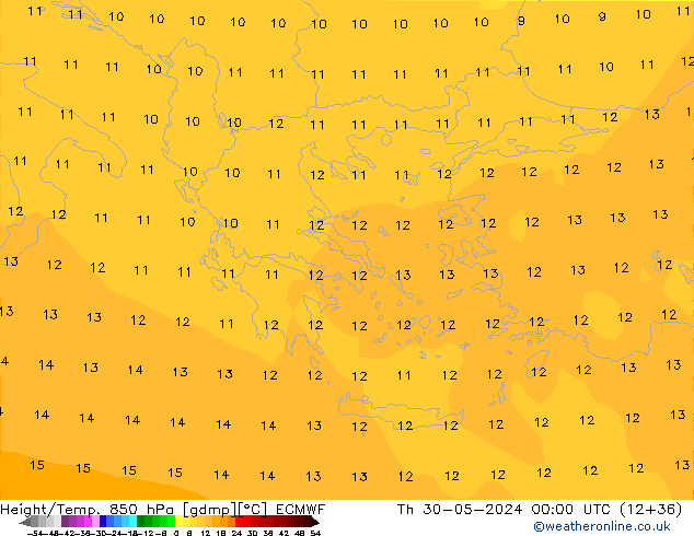 Z500/Rain (+SLP)/Z850 ECMWF Qui 30.05.2024 00 UTC