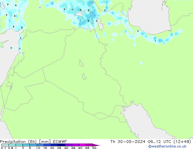 Z500/Rain (+SLP)/Z850 ECMWF czw. 30.05.2024 12 UTC