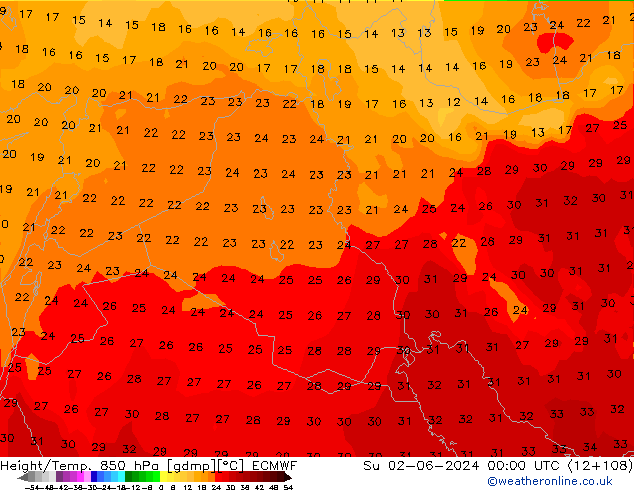 Z500/Rain (+SLP)/Z850 ECMWF Ne 02.06.2024 00 UTC