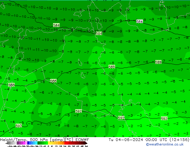 Z500/Rain (+SLP)/Z850 ECMWF mar 04.06.2024 00 UTC