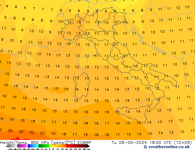 Z500/Rain (+SLP)/Z850 ECMWF Ter 28.05.2024 18 UTC