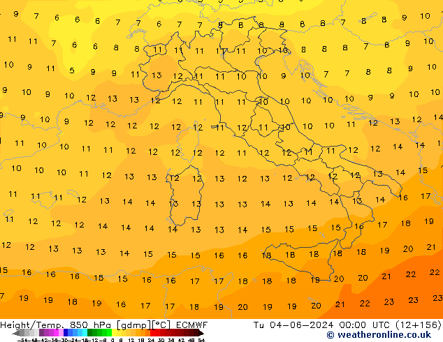 Z500/Rain (+SLP)/Z850 ECMWF Tu 04.06.2024 00 UTC