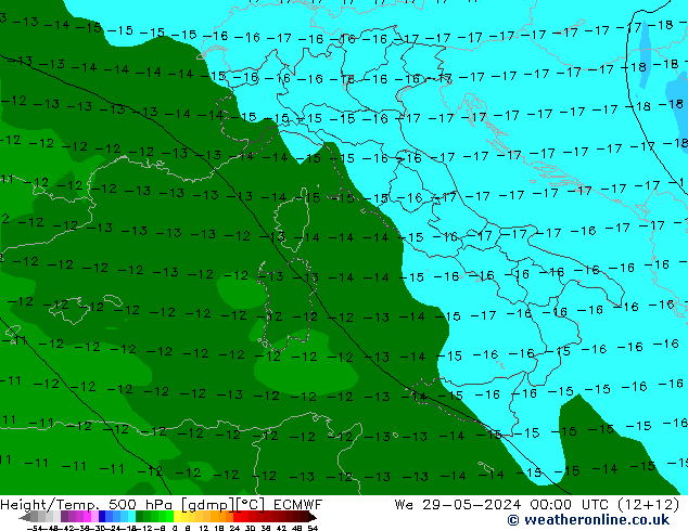 Z500/Regen(+SLP)/Z850 ECMWF wo 29.05.2024 00 UTC