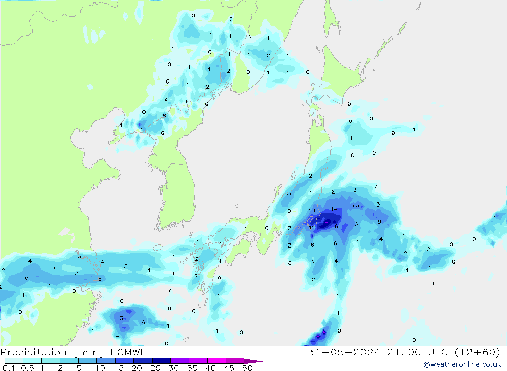 Yağış ECMWF Cu 31.05.2024 00 UTC