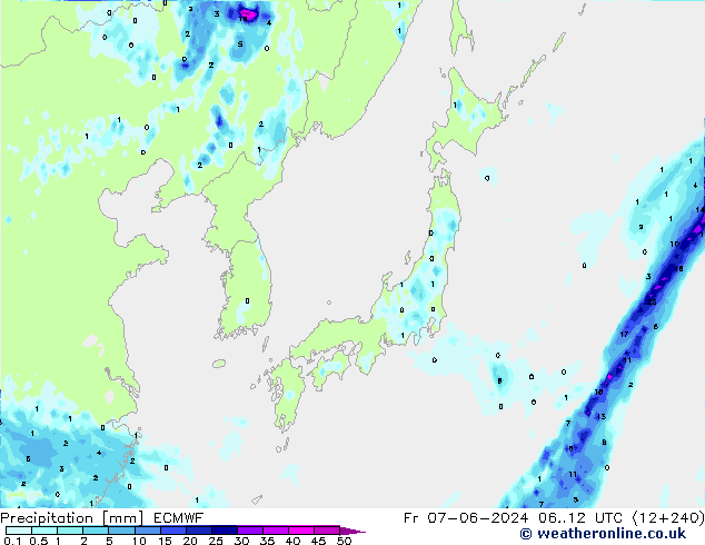 Yağış ECMWF Cu 07.06.2024 12 UTC