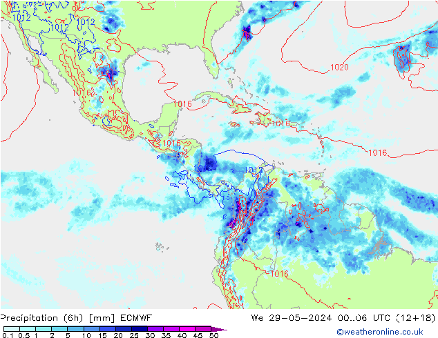 Z500/Rain (+SLP)/Z850 ECMWF ср 29.05.2024 06 UTC