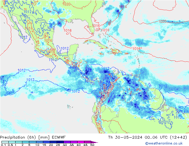 Z500/Rain (+SLP)/Z850 ECMWF Th 30.05.2024 06 UTC