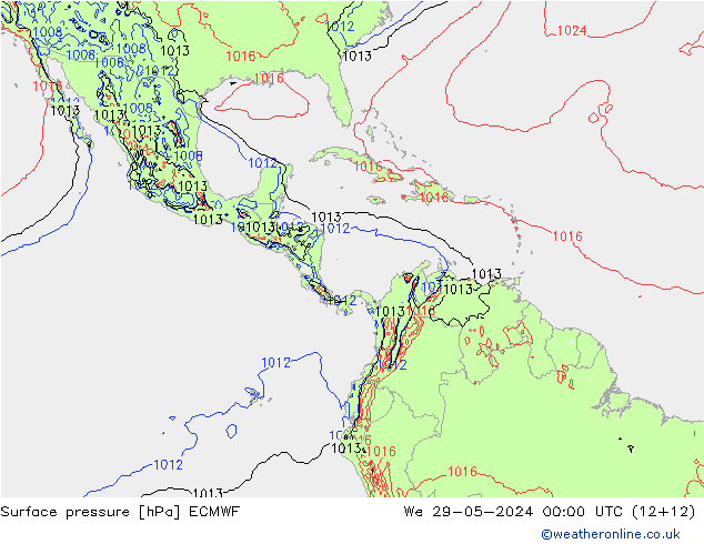 приземное давление ECMWF ср 29.05.2024 00 UTC