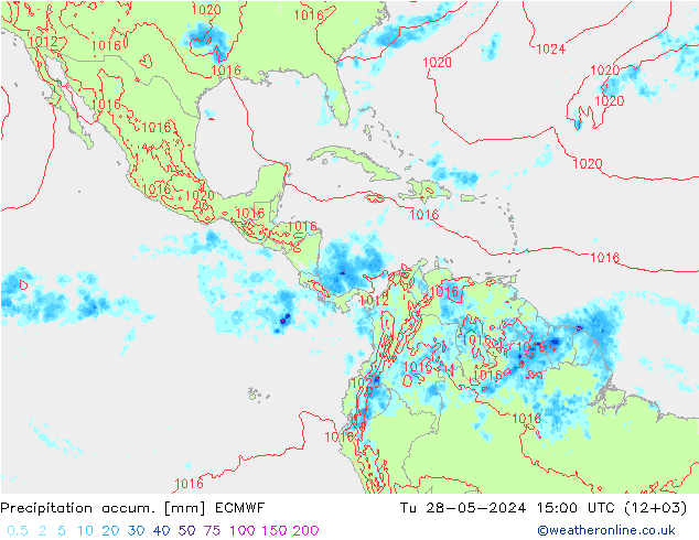 Precipitation accum. ECMWF Ter 28.05.2024 15 UTC
