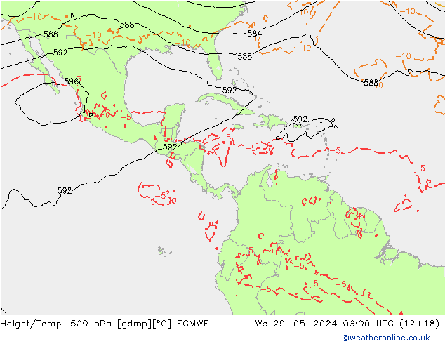 Z500/Rain (+SLP)/Z850 ECMWF ср 29.05.2024 06 UTC