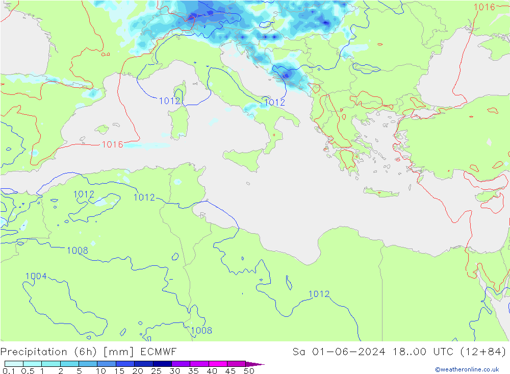 Z500/Rain (+SLP)/Z850 ECMWF Sa 01.06.2024 00 UTC