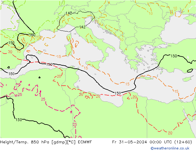 Z500/Rain (+SLP)/Z850 ECMWF Sex 31.05.2024 00 UTC