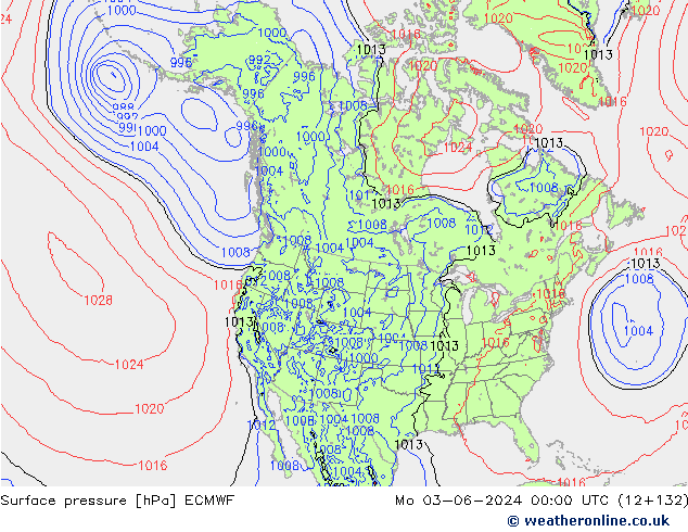 Surface pressure ECMWF Mo 03.06.2024 00 UTC