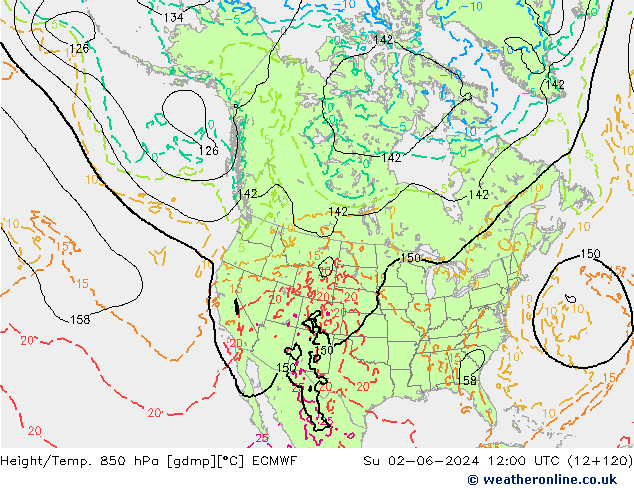 Z500/Rain (+SLP)/Z850 ECMWF Ne 02.06.2024 12 UTC