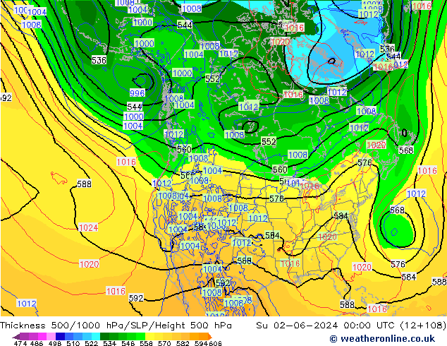 Thck 500-1000hPa ECMWF Su 02.06.2024 00 UTC