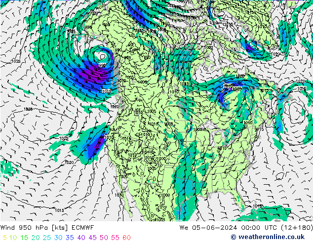  950 hPa ECMWF  05.06.2024 00 UTC