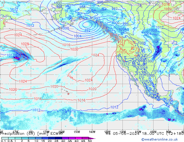 Yağış (6h) ECMWF Çar 05.06.2024 00 UTC