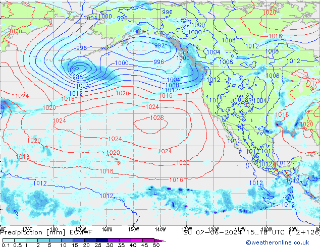 Yağış ECMWF Paz 02.06.2024 18 UTC