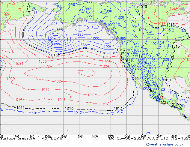 ciśnienie ECMWF pon. 03.06.2024 00 UTC