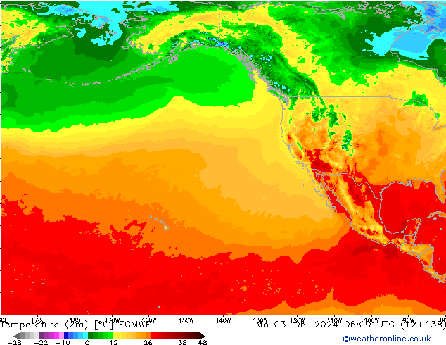 Temperature (2m) ECMWF Mo 03.06.2024 06 UTC