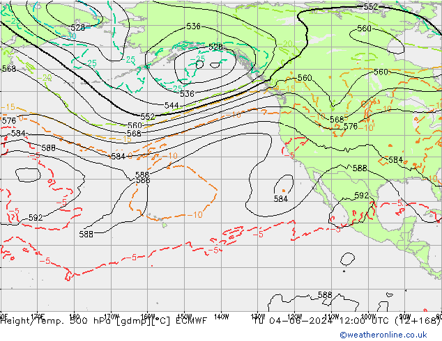 Z500/Regen(+SLP)/Z850 ECMWF di 04.06.2024 12 UTC