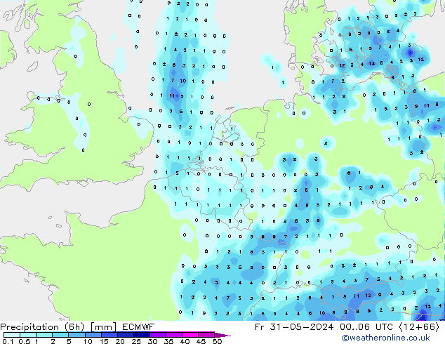 Z500/Yağmur (+YB)/Z850 ECMWF Cu 31.05.2024 06 UTC