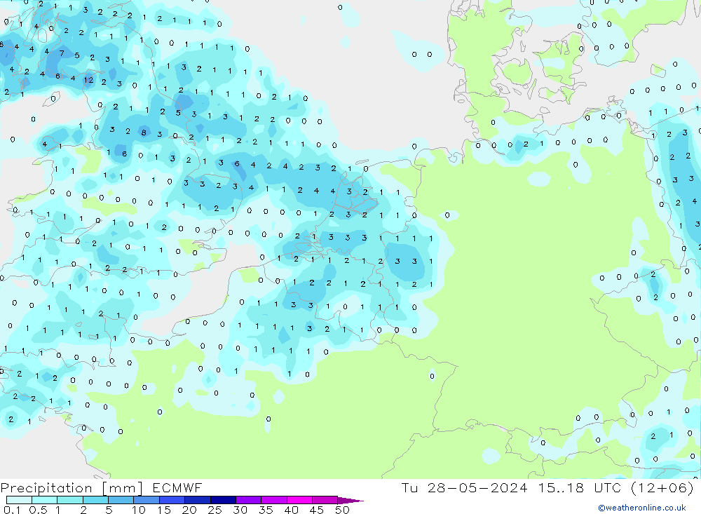 opad ECMWF wto. 28.05.2024 18 UTC