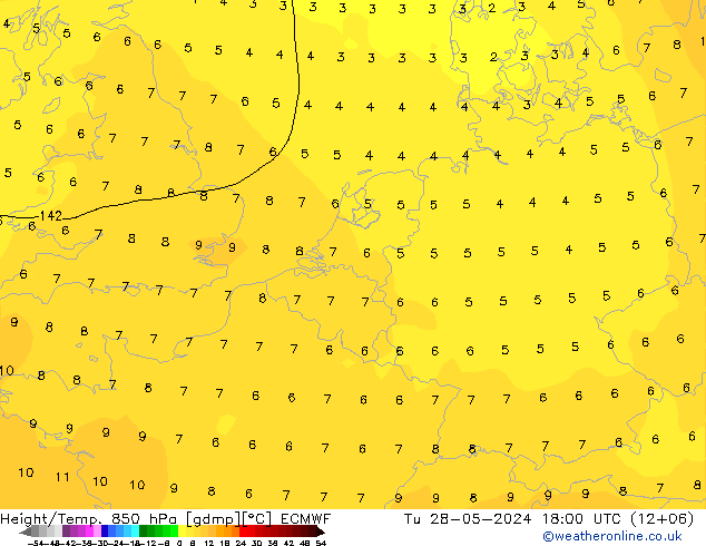 Z500/Rain (+SLP)/Z850 ECMWF Ter 28.05.2024 18 UTC