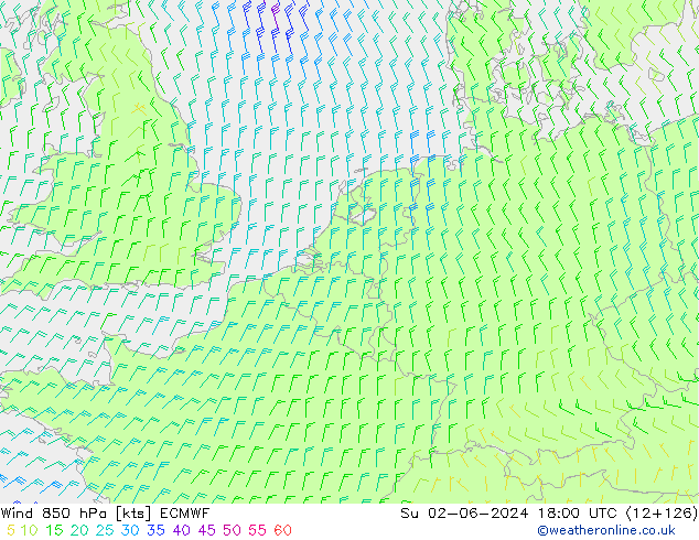 Wind 850 hPa ECMWF So 02.06.2024 18 UTC