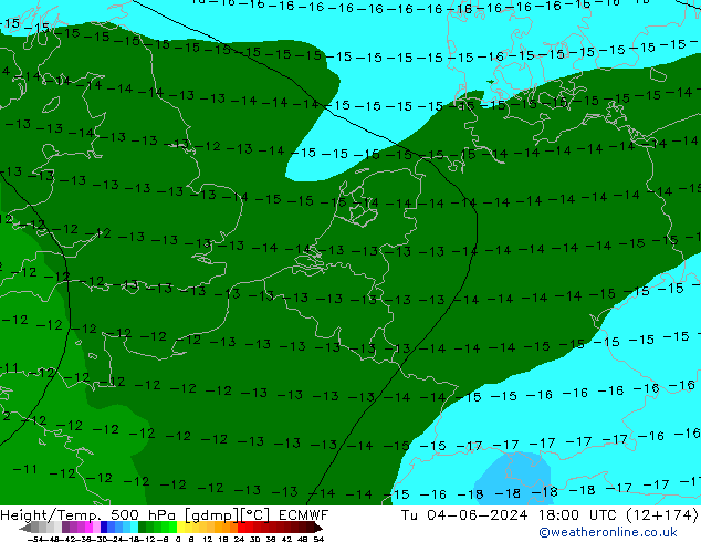 Z500/Rain (+SLP)/Z850 ECMWF Tu 04.06.2024 18 UTC