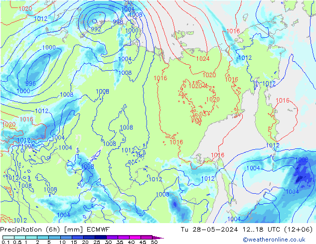 Z500/Rain (+SLP)/Z850 ECMWF mar 28.05.2024 18 UTC