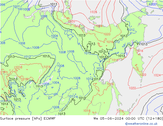 Yer basıncı ECMWF Çar 05.06.2024 00 UTC