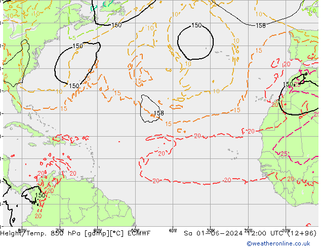 Z500/Yağmur (+YB)/Z850 ECMWF Cts 01.06.2024 12 UTC